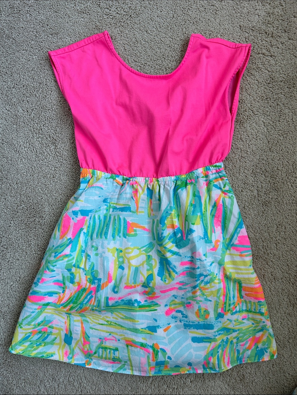 Lilly Pulitzer Caila Dress in Sea Salt and Sun Pattern, EUC, L (8-10)